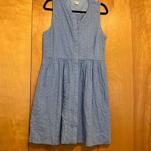 Fabulous periwinkle eyelet dress.